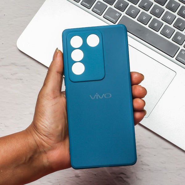 Cosmic Blue Candy Silicone Case for Vivo V27 - The Hatke