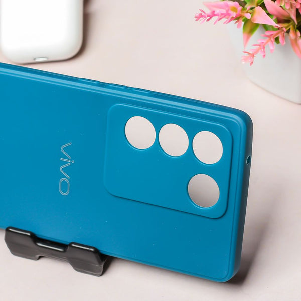 Cosmic Blue Candy Silicone Case for Vivo V27 - The Hatke