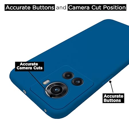 Cosmic Blue Original Camera Safe Silicone case for Oneplus 10R - The Hatke
