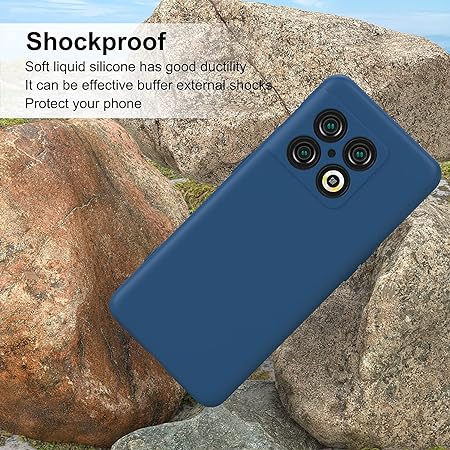 Cosmic Blue Original Camera Safe Silicone case for Oneplus 10t - The Hatke
