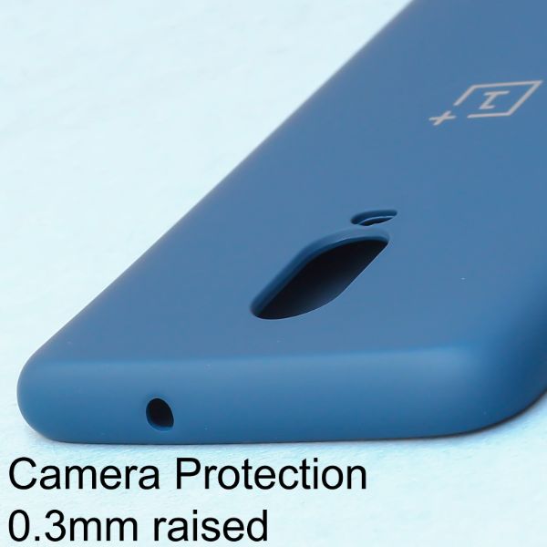 Cosmic Blue Original Camera Safe Silicone case for Oneplus 7 - The Hatke