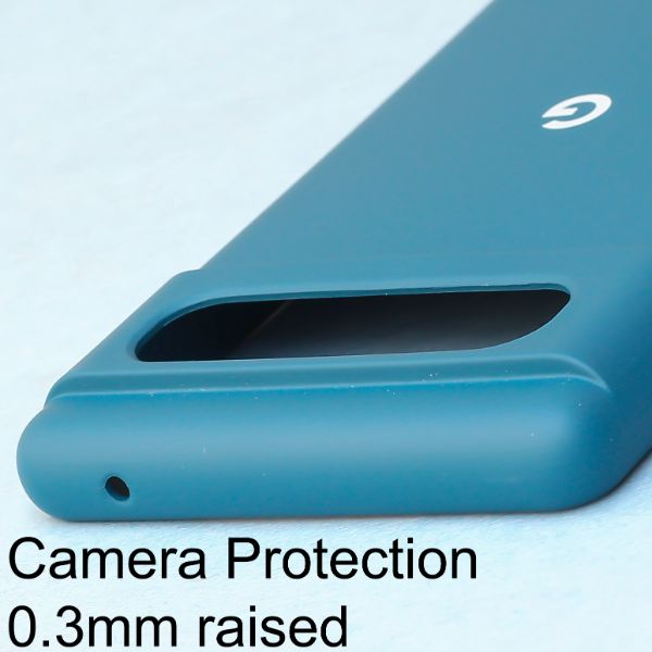 Cosmic Blue Original Silicone case for Google Pixel 7 - The Hatke