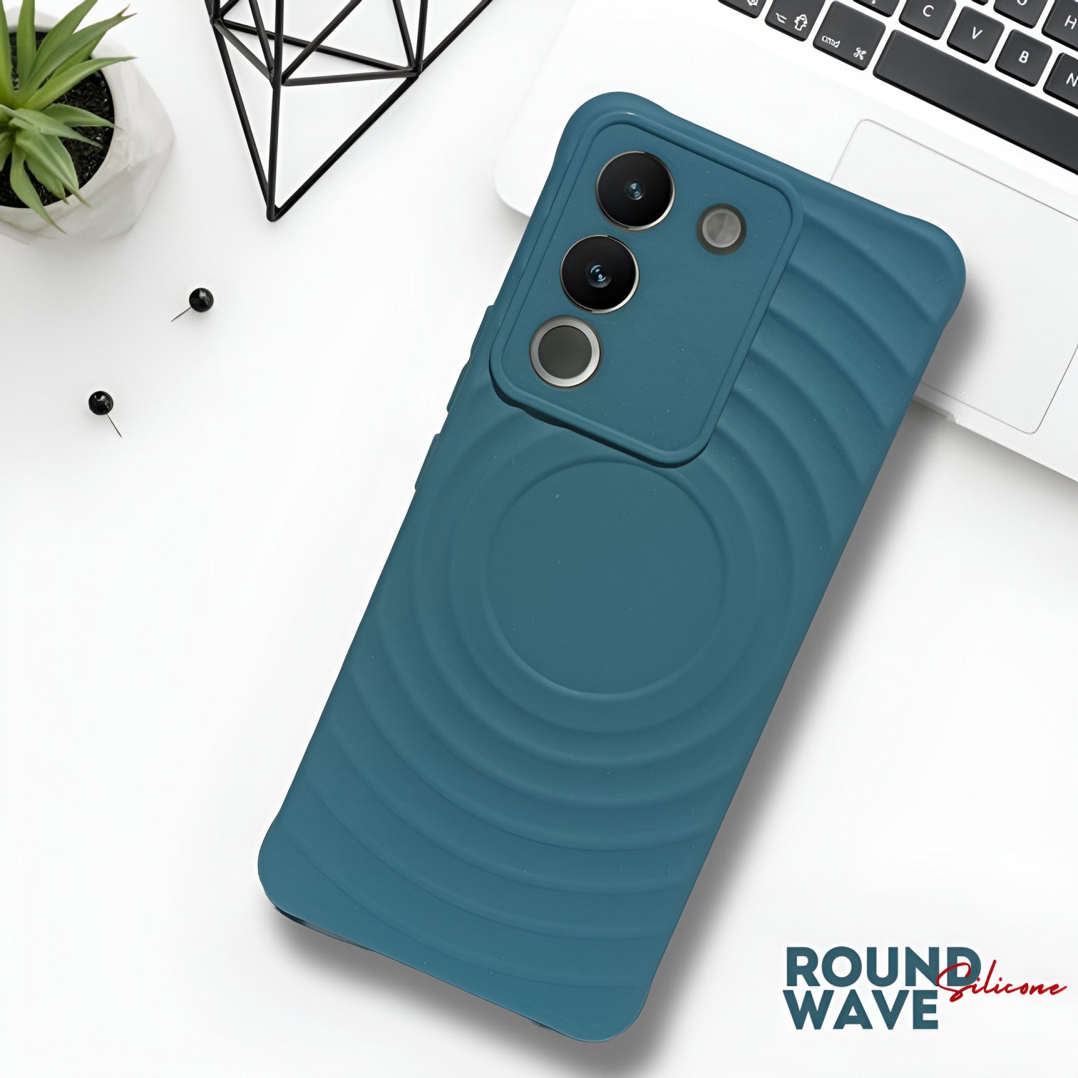 Cosmic Round Wave Silicone Case for Vivo Y200