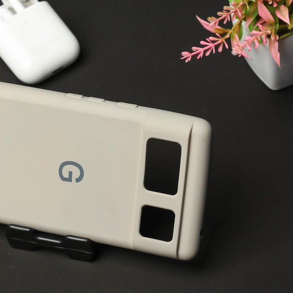 Cream Camera Original Silicone case for Google Pixel 6 - The Hatke