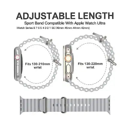 Cream Ocean Loop Watch Strap For apple For Apple Iwatch (22mm) - The Hatke