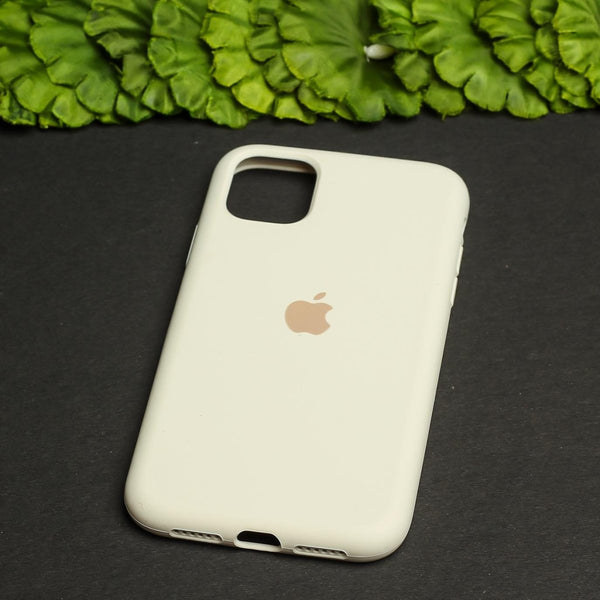Cream Original Silicone case for Apple iphone 11 - The Hatke