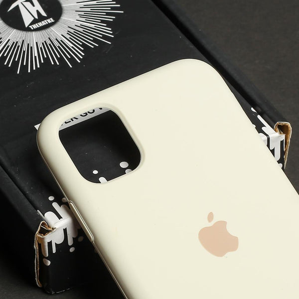 Cream Original Silicone case for Apple iphone 11 - The Hatke