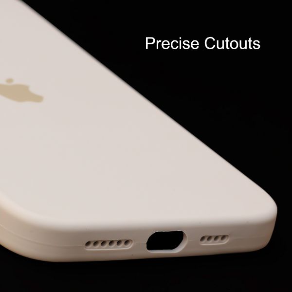 Cream Original Silicone case for Apple iphone 12 Pro Max - The Hatke