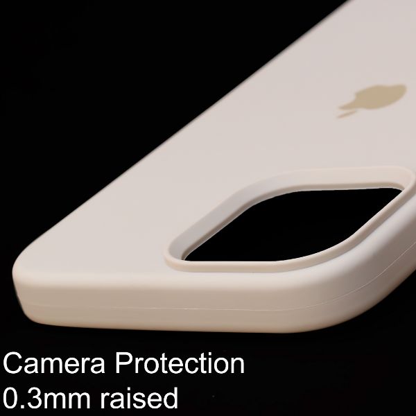 Cream Original Silicone case for Apple iphone 12 Pro Max - The Hatke