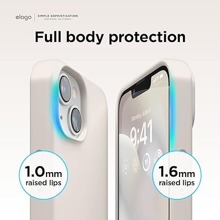 Cream Original Silicone case for Apple iphone 15 Plus - The Hatke