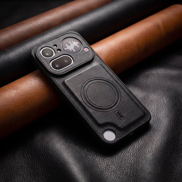 Crest Black Leather Case for Nothing 4a Pro - The Hatke