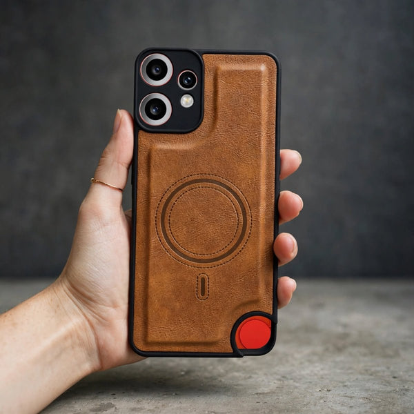 Crest Brown Leather Case for CMF PHONE 2 Pro - The Hatke