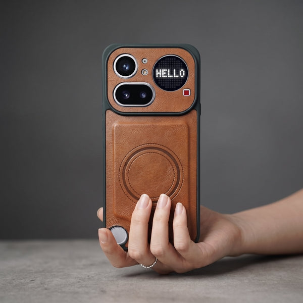 Crest Brown Leather Case for Nothing 4a Pro - The Hatke