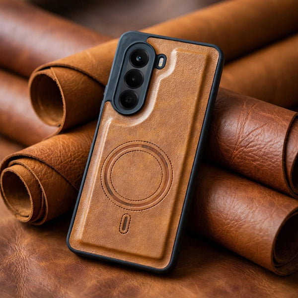 Crest Brown Leather Case for Oneplus Nord Ce 6 Lite - The Hatke