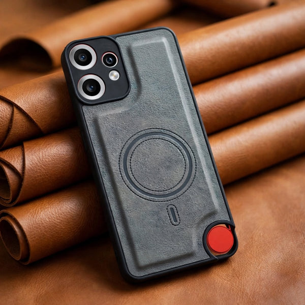 Crest Grey Leather Case for CMF PHONE 2 Pro - The Hatke