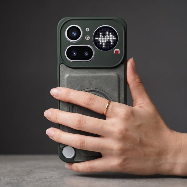 Crest Grey Leather Case for Nothing 4a Pro - The Hatke
