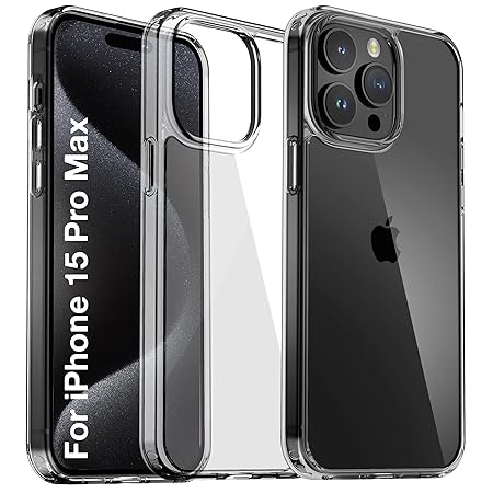 Crystal Clear Transperant case for Apple iphone 15 Pro Max - The Hatke