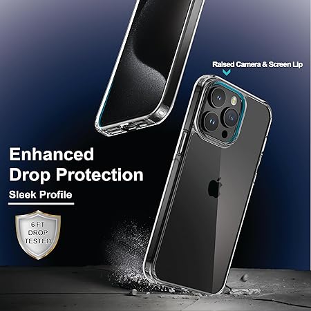 Crystal Clear Transperant case for Apple iphone 15 Pro Max - The Hatke