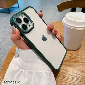 Dark Green Metal Safe Transparent Case for Apple iphone 11 Pro