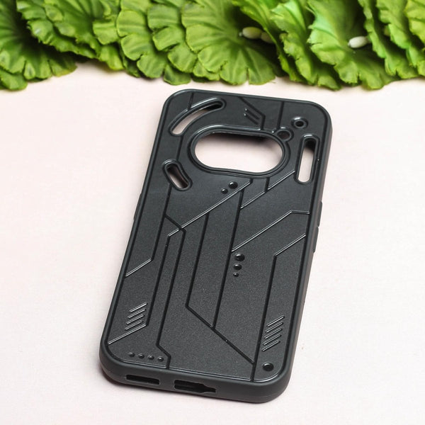Cyber Engraved logo silicon Case for Nothing Phone 2A - The Hatke