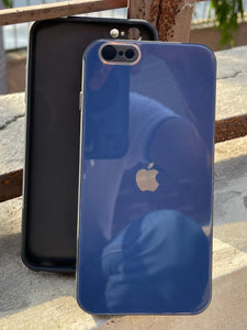 Dark Blue camera Safe mirror case for Apple Iphone 6/6s