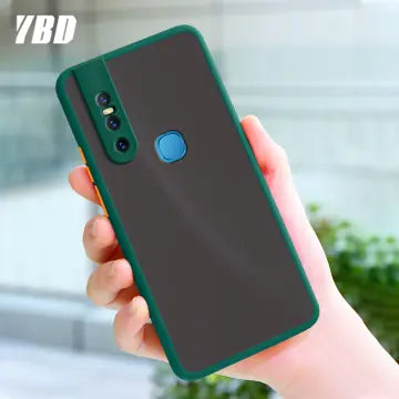 Dark Green Smoke Silicone Safe case for Vivo V15