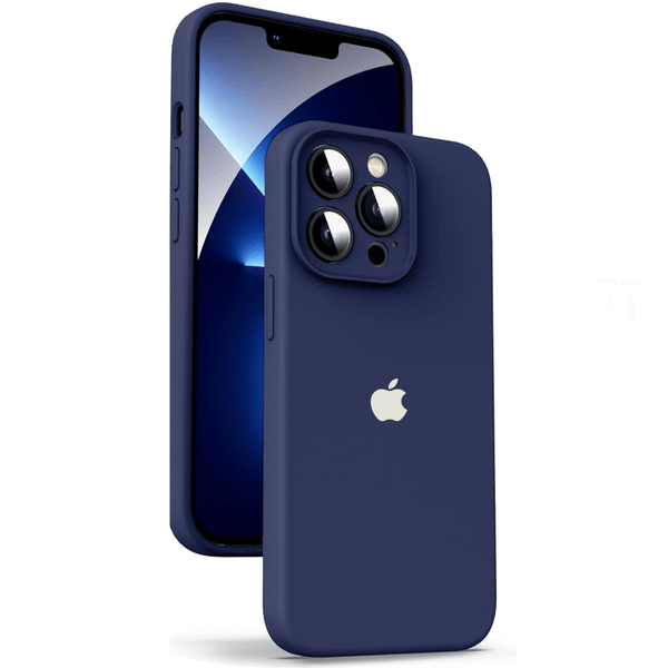Dark Blue Camera Original Silicone case for Apple iphone 15 Pro - The Hatke