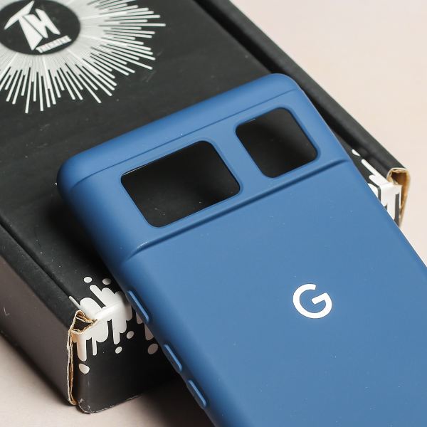 Dark Blue Camera Original Silicone case for Google Pixel 6 - The Hatke