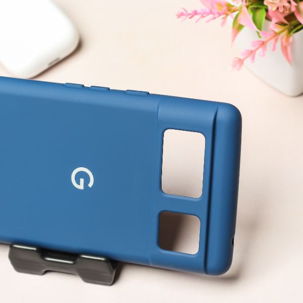 Dark Blue Camera Original Silicone case for Google Pixel 6 - The Hatke