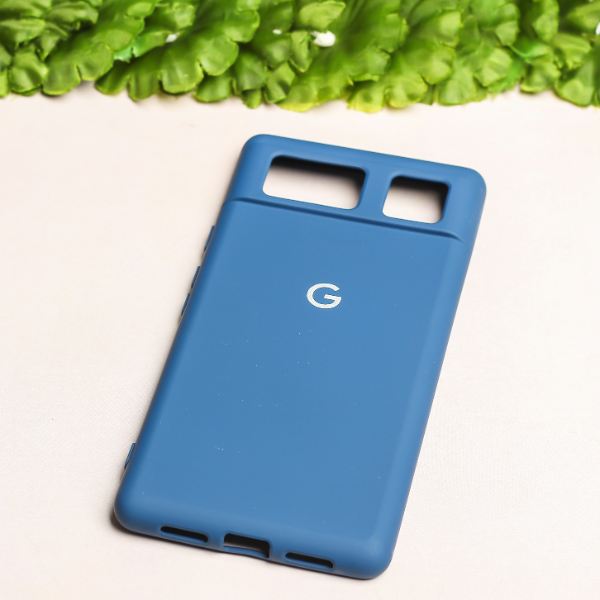 Dark Blue Camera Original Silicone case for Google Pixel 6 - The Hatke