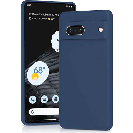 Dark Blue Camera Original Silicone case for Google Pixel 7 - The Hatke