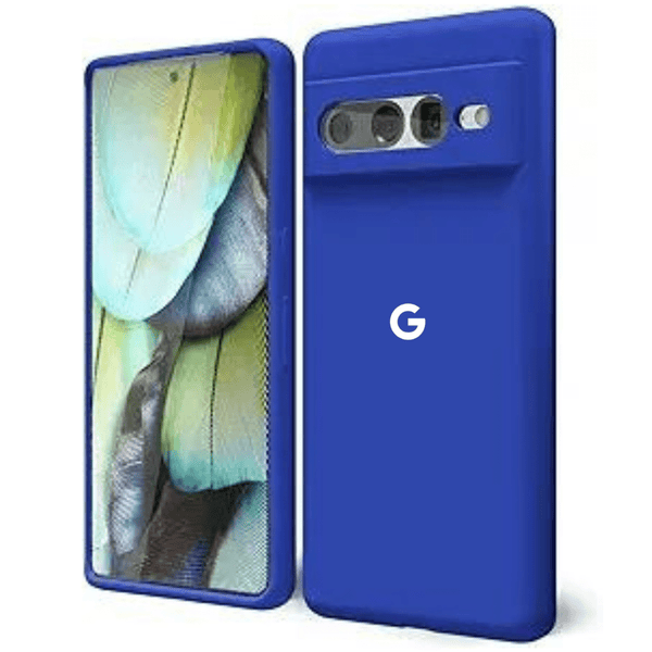 Dark Blue Camera Original Silicone case for Google Pixel 7 Pro - The Hatke