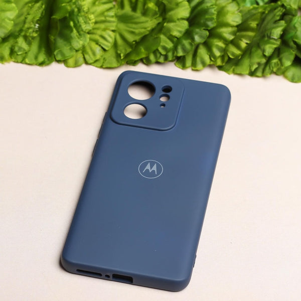 Dark Blue Camera Original Silicone case for Motorola Edge 40 - The Hatke