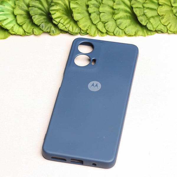 Dark Blue Camera Original Silicone case for Motorola Edge 50 Fusion - The Hatke