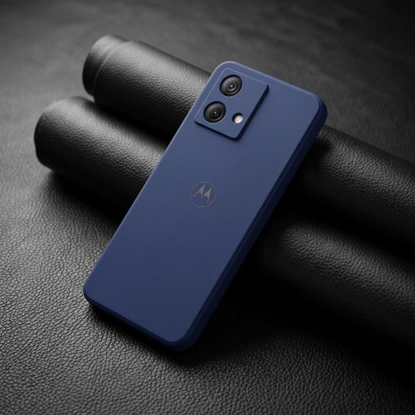 Dark Blue Camera Original Silicone case for Motorola G84 - The Hatke
