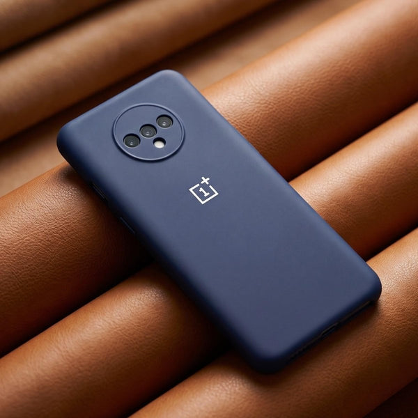 Dark Blue Camera Original Silicone case for Oneplus 7T - The Hatke