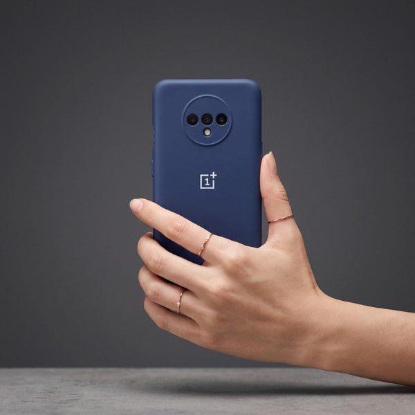 Dark Blue Camera Original Silicone case for Oneplus 7T - The Hatke