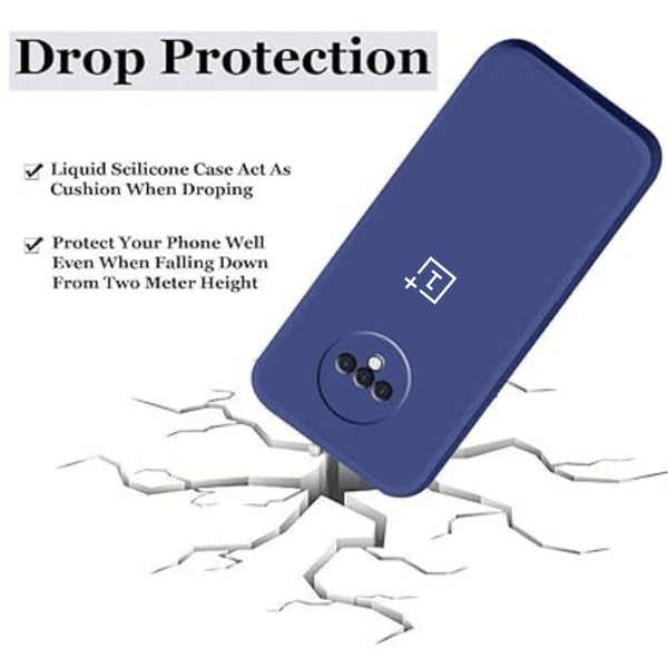 Dark Blue Camera Original Silicone case for Oneplus 7T - The Hatke