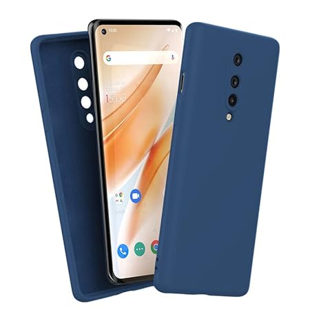 Dark Blue Camera Original Silicone case for Oneplus 8 - The Hatke