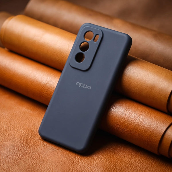 Dark Blue Camera Original Silicone case for Oppo Reno 12 - The Hatke