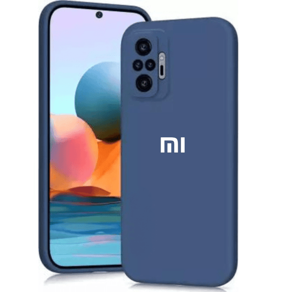 Dark Blue Camera Original Silicone Case for Redmi Note 10 Pro - The Hatke