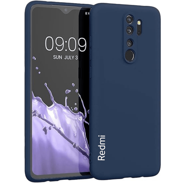 Dark Blue Camera Original Silicone Case for Redmi Note 8 Pro - The Hatke