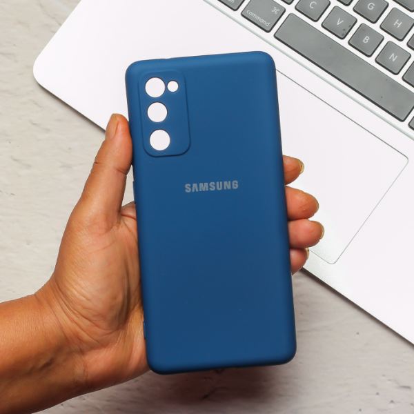 Dark Blue Camera Original Silicone case for Samsung S20 FE - The Hatke