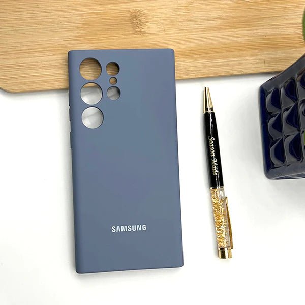 Dark Blue Camera Original Silicone case for Samsung S23 Ultra - The Hatke