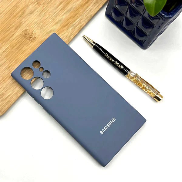 Dark Blue Camera Original Silicone case for Samsung S23 Ultra - The Hatke