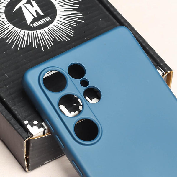 Dark Blue Camera Original Silicone case for Samsung S25 Ultra - The Hatke