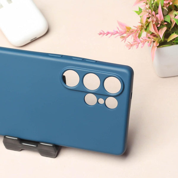 Dark Blue Camera Original Silicone case for Samsung S25 Ultra - The Hatke