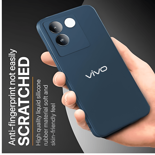 Dark Blue Camera Original Silicone case for Vivo T2 Pro - The Hatke