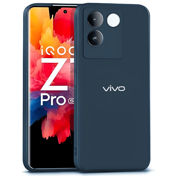 Dark Blue Camera Original Silicone case for Vivo T2 Pro - The Hatke