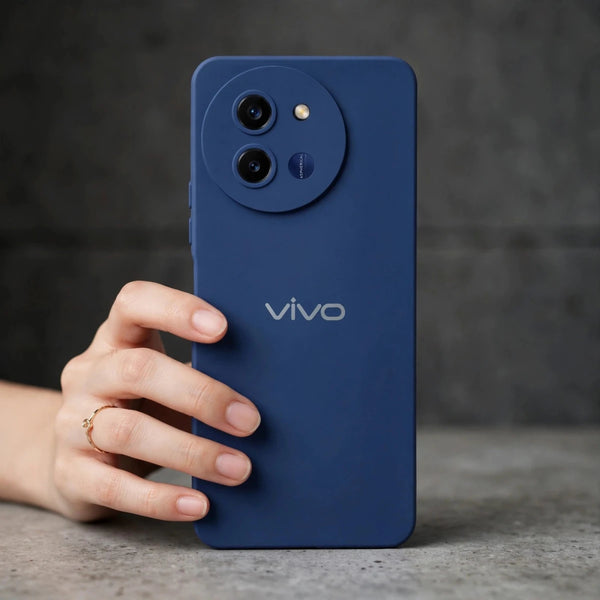 Dark Blue Camera Original Silicone case for Vivo T3X - The Hatke